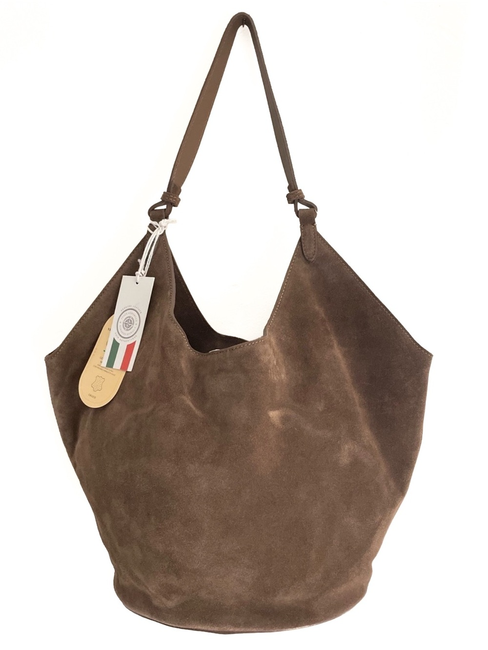 VIOLA CASTELLANI Brown Suede Hobo with Pouch NWT